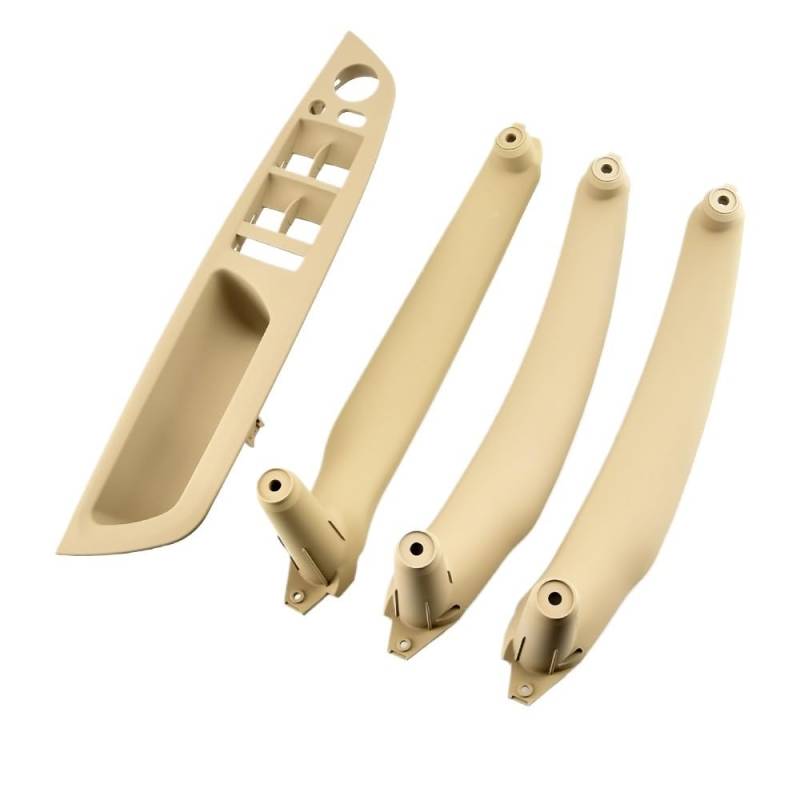 Auto Innen TüRgriff LHD 4-teiliges Set Linker Vorderer Fahrersitz Innentür-Armlehnen Türzuziehgriff-Kit Für E70 Für E71 Für X5 Für X6 2007-2013(Beige 4Pcs LHD) von Ylrng