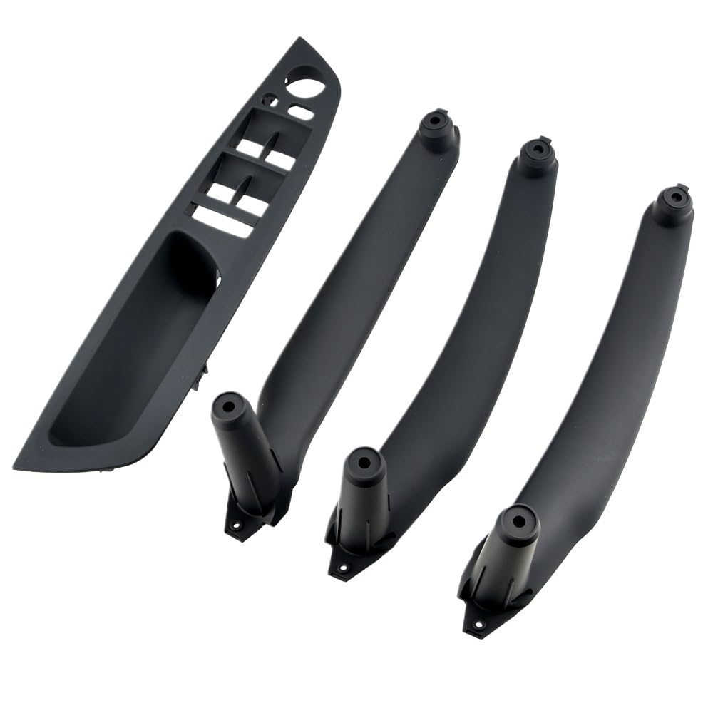 Auto Innen TüRgriff LHD 4-teiliges Set Linker Vorderer Fahrersitz Innentür-Armlehnen Türzuziehgriff-Kit Für E70 Für E71 Für X5 Für X6 2007-2013(Black 4Pcs LHD) von Ylrng