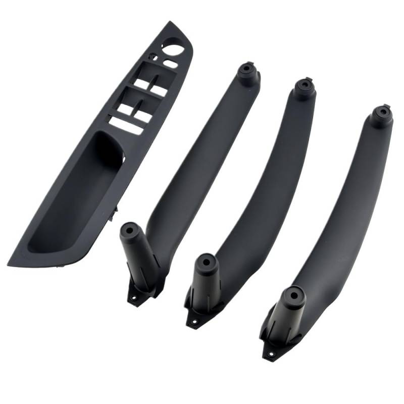 Auto Innen TüRgriff LHD 4-teiliges Set Linker Vorderer Fahrersitz Innentür-Armlehnen Türzuziehgriff-Kit Für E70 Für E71 Für X5 Für X6 2007-2013(Black 4Pcs LHD) von Ylrng