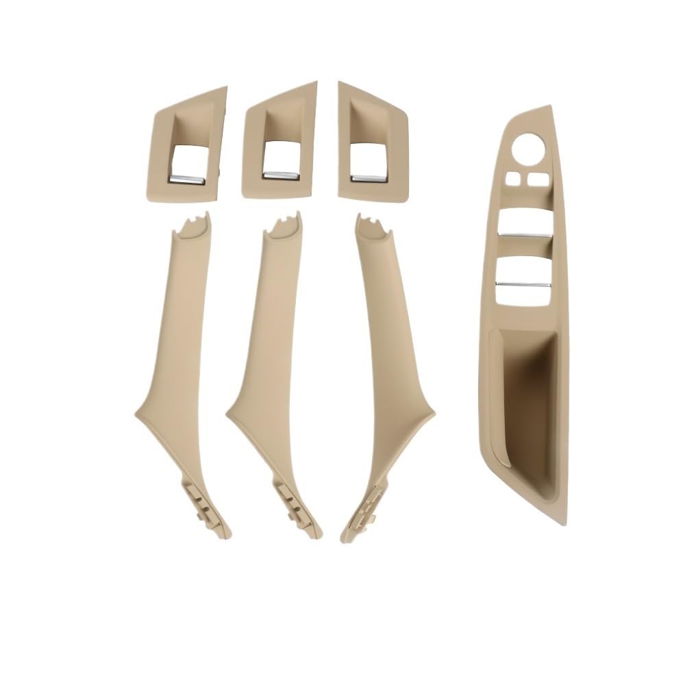 Auto Innen TüRgriff LHD RHD Auto-Innentürgriff-Zugabdeckungsverkleidung 1 Satz Für 5er-Serie Für F10 Für F18 523 525 528(RHD Beige) von Ylrng