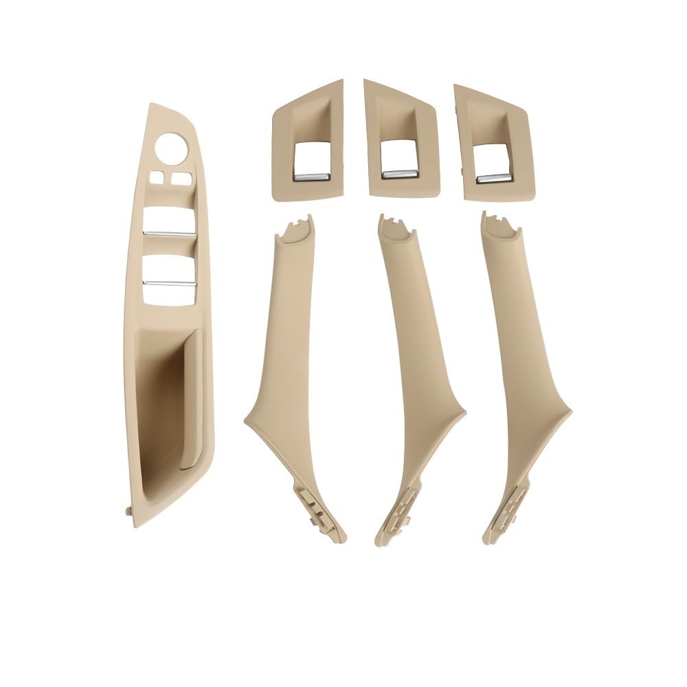 Auto Innen TüRgriff LHD RHD Auto-Innentürgriff-Zugabdeckungsverkleidung 1 Satz Für 5er-Serie Für F10 Für F18 Für 523 525 528(LHD Beige) von Ylrng
