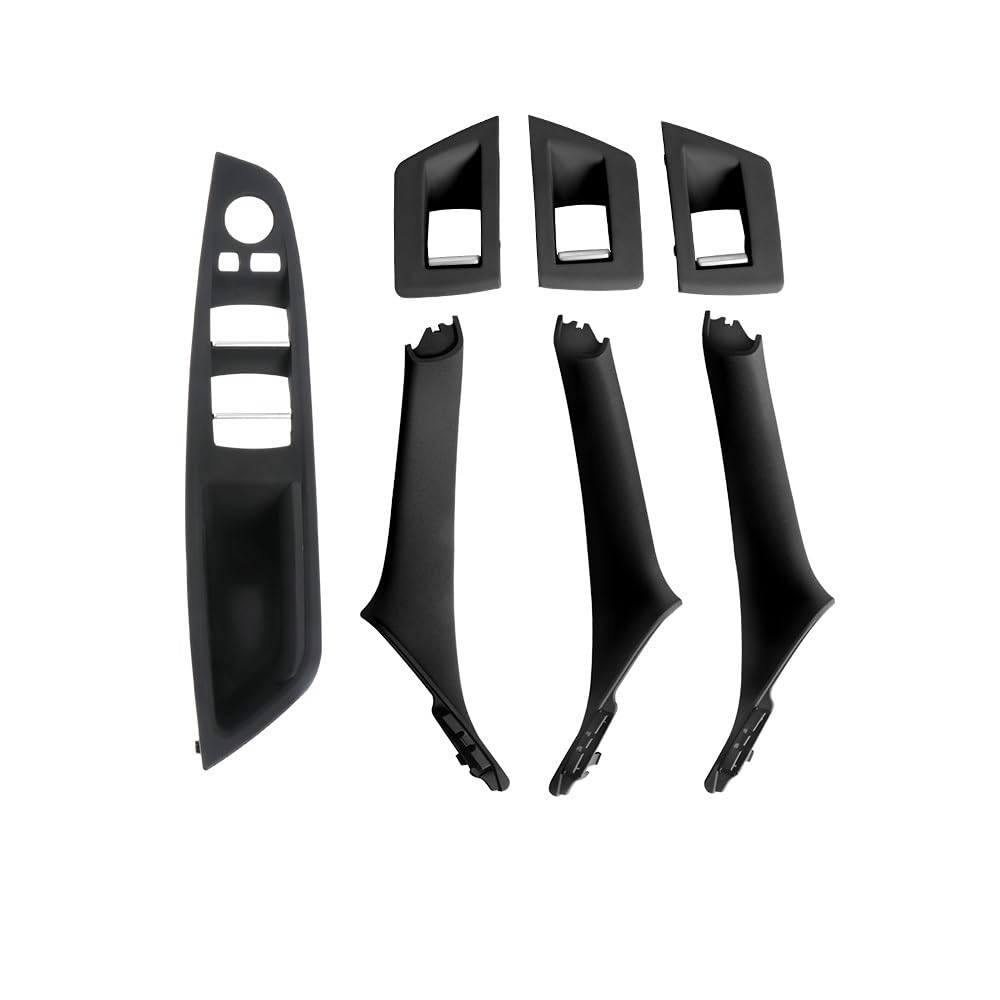 Auto Innen TüRgriff LHD RHD Auto-Innentürgriff-Zugabdeckungsverkleidung 1 Satz Für 5er-Serie Für F10 Für F18 Für 523 525 528(LHD Black) von Ylrng
