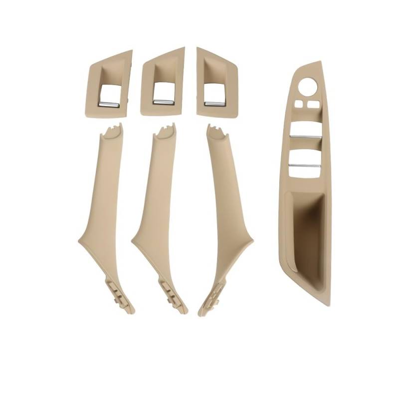 Auto Innen TüRgriff LHD RHD Auto-Innentürgriff-Zugabdeckungsverkleidung 1 Satz Für 5er-Serie Für F10 Für F18 Für 523 525 528(RHD Beige) von Ylrng