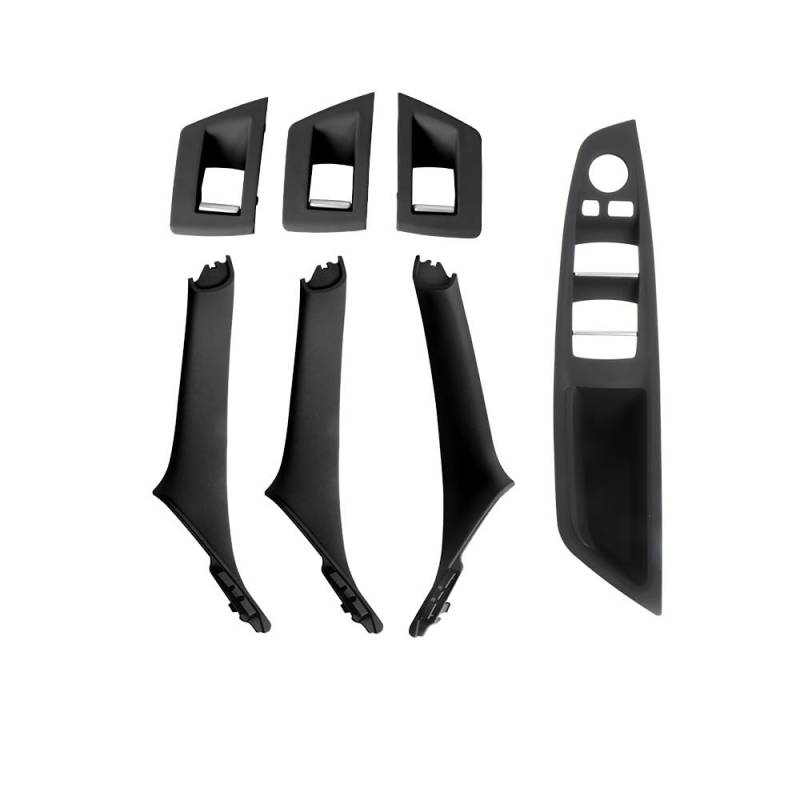 Auto Innen TüRgriff LHD RHD Auto-Innentürgriff-Zugabdeckungsverkleidung 1 Satz Für 5er-Serie Für F10 Für F18 Für 523 525 528(RHD Black) von Ylrng
