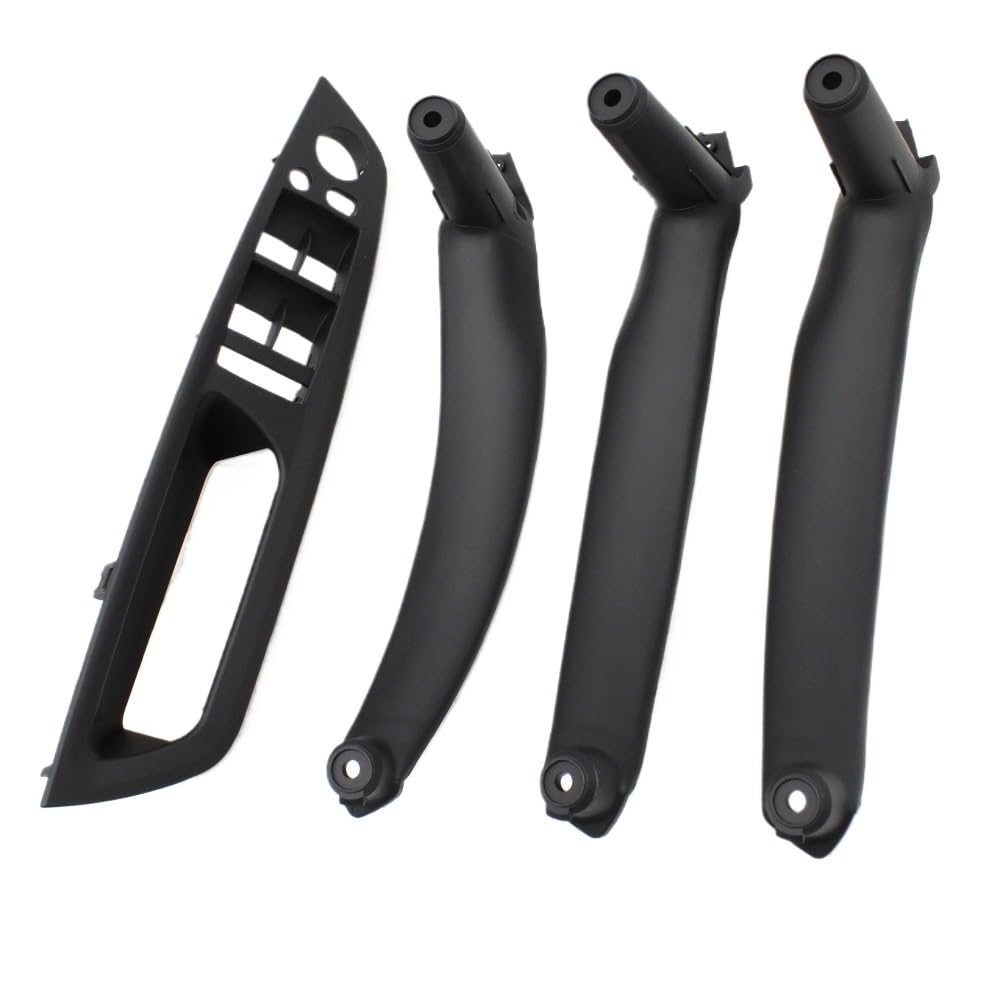 Auto Innen TüRgriff LHD RHD Innentür Armlehne Abdeckung Zuggriff Für X5 Für X6 Für E70 Für E71 Für E72 2007-2014(Black LHD 4PCS SET) von Ylrng