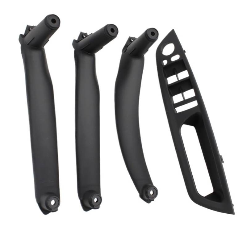 Auto Innen TüRgriff LHD RHD Innentür Armlehne Abdeckung Zuggriff Für X5 Für X6 Für E70 Für E71 Für E72 2007-2014(Black RHD 4PCS SET) von Ylrng