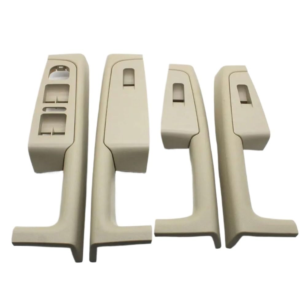 Auto Innen TüRgriff Linkslenker Auto Innentürgriff Armlehne Rahmen Schalter Bedienfeld Verkleidung Für Superb 2008-2013(4PCS Beige) von Ylrng