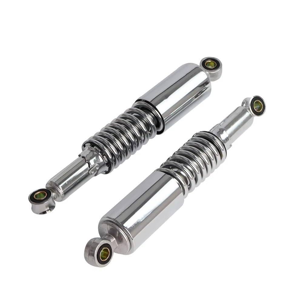 Chrom Motorrad Hinten Stoßdämpfer 350mm Suspension Frühling Stoßdämpfer Kit Stoßdämpfer Federbein von Ylrng