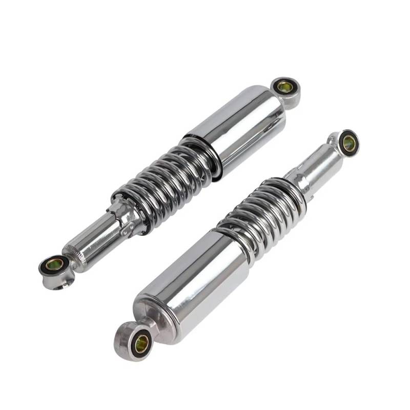 Chrom Motorrad Hinten Stoßdämpfer 350mm Suspension Frühling Stoßdämpfer Kit Stoßdämpfer Federbein von Ylrng