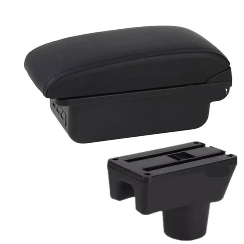 Doppelschicht Armlehne Für Attrage Für Mirage Armlehne Auto Armlehne Lagerung Box Auto Zubehör Center Console Storage Box Armlehne(B2 black line 3USB) von Ylrng