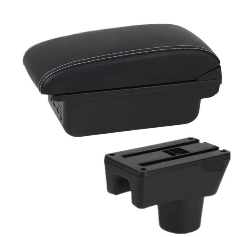 Doppelschicht Armlehne Für Attrage Für Mirage Armlehne Auto Armlehne Lagerung Box Auto Zubehör Center Console Storage Box Armlehne(B3 white line 3USB) von Ylrng