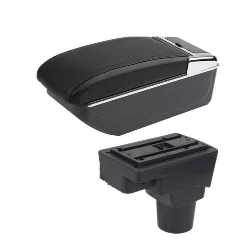 Doppelschicht Armlehne Für Aveo Armlehnenbox Auto-Armlehnenbox Aufbewahrungsbox Innenraum Autozubehör Mittelkonsolen-Aufbewahrungsbox(B black line NO USB) von Ylrng