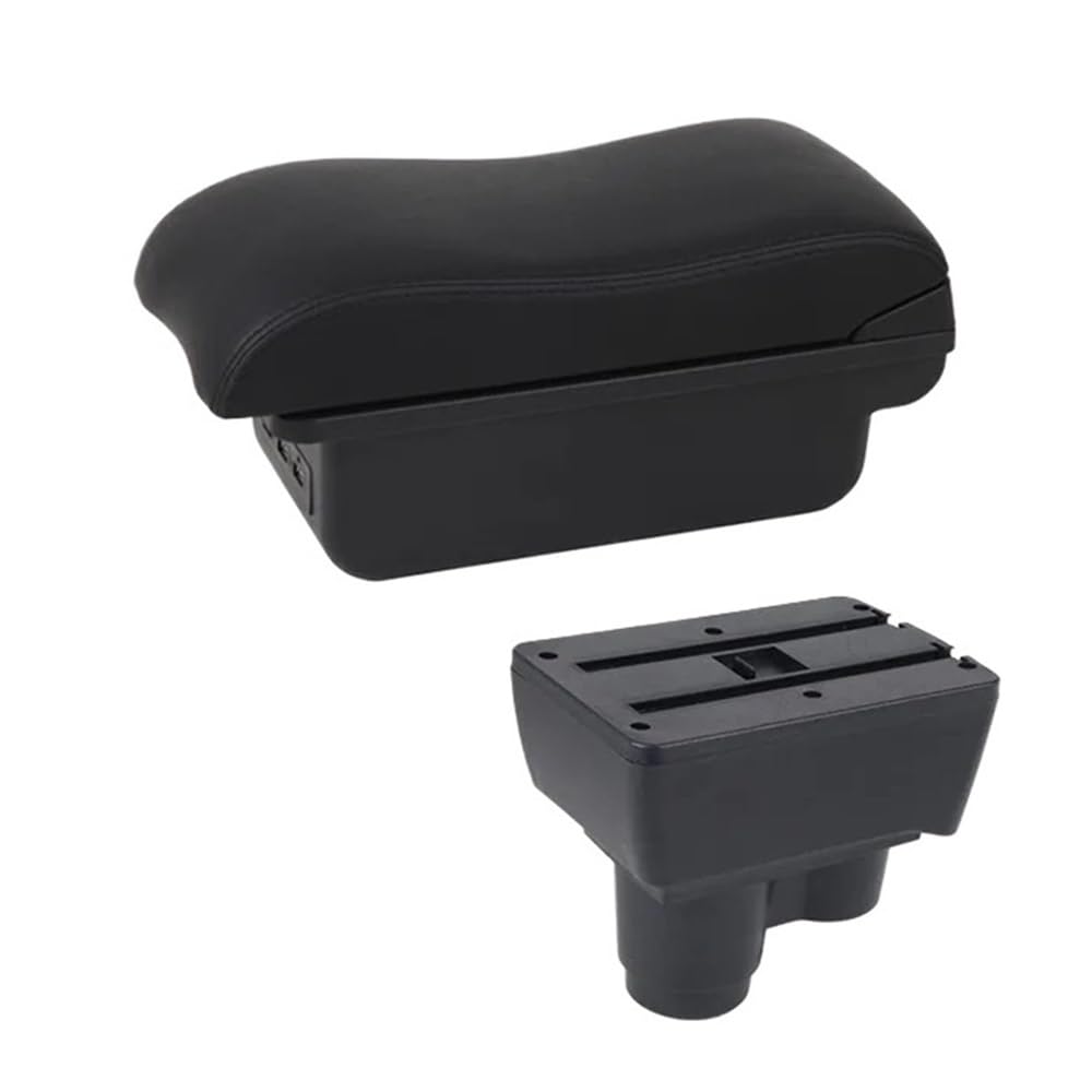 Doppelschicht Armlehne Für Duster 2019 2020 2021 2022 2023 Auto Armlehne Box Armlehne Lagerung Box Dual Layer Mittelkonsole Armlehne(C2 Black Line) von Ylrng