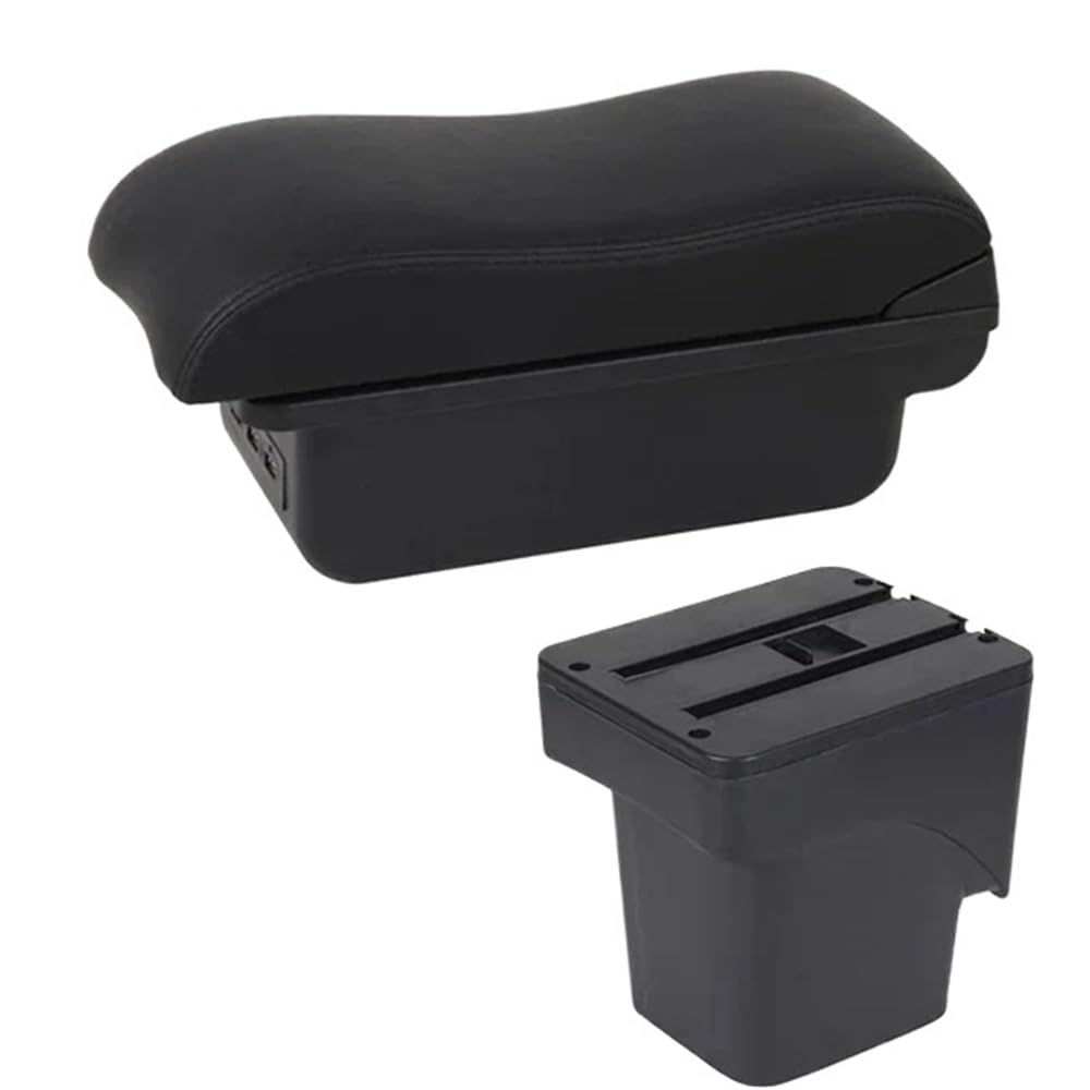 Doppelschicht Armlehne Für Focus 2 Mk2 2005 2006 2007 2008 2009 2010 2011 Auto Armlehne Box Armlehne Mittelkonsole Lagerung Dual Layer(C2 Black Line) von Ylrng