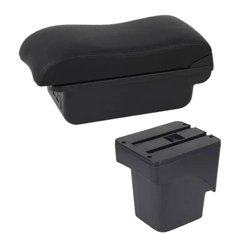 Doppelschicht Armlehne Für Focus 2 Mk2 2005 2006 2007 2008 2009 2010 2011 Auto Armlehne Box Armlehne Mittelkonsole Lagerung Dual Layer(C2 Black Line) von Ylrng