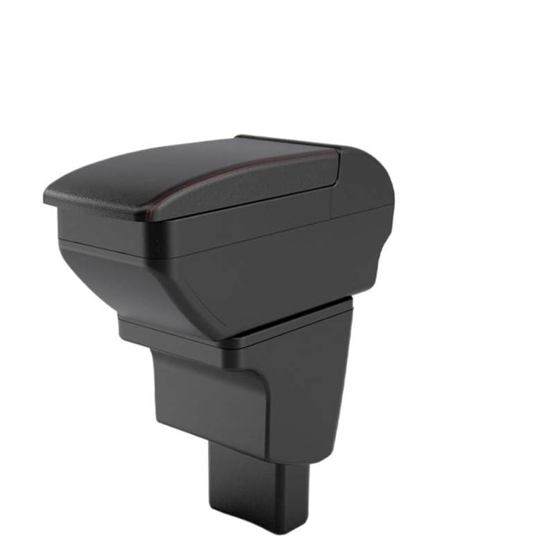 Doppelschicht Armlehne Für Hyundai Für I10 Auto Armlehne Box Innen Zentrale Lagerung Box Center Console Storage Box Armlehne Auto Zubehör(A1 Red line no USB) von Ylrng