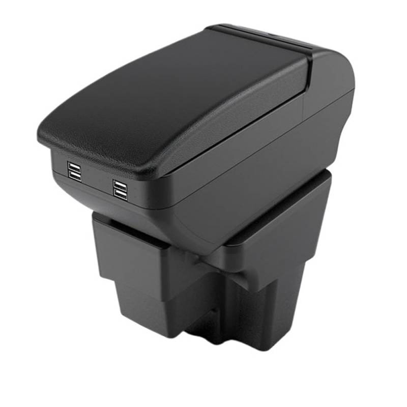 Doppelschicht Armlehne Für KIA Für STONIC Für Rio Armlehne Box Auto Armlehne Teil Lagerung Box Center Console Storage Box Auto Zubehör(B2 Black line 4 USB) von Ylrng