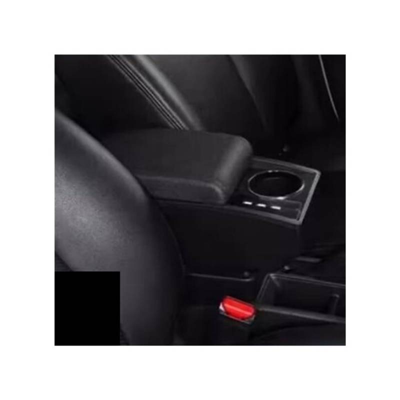 Doppelschicht Armlehne Für Kia Für Picanto Armlehne Box Auto Armlehne Lagerung Box Tasse Halter Center Console Storage Box Armlehne Auto Zubehör(M1 black line 3USB) von Ylrng