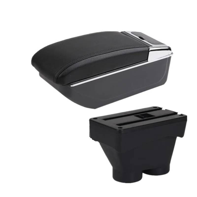 Doppelschicht Armlehne Für Peugeot 208 2012-2018 Armlehne Box Auto Armlehne Auto Lagerung Box Auto Zubehör Interior Center Armlehne(B black line NO USB) von Ylrng