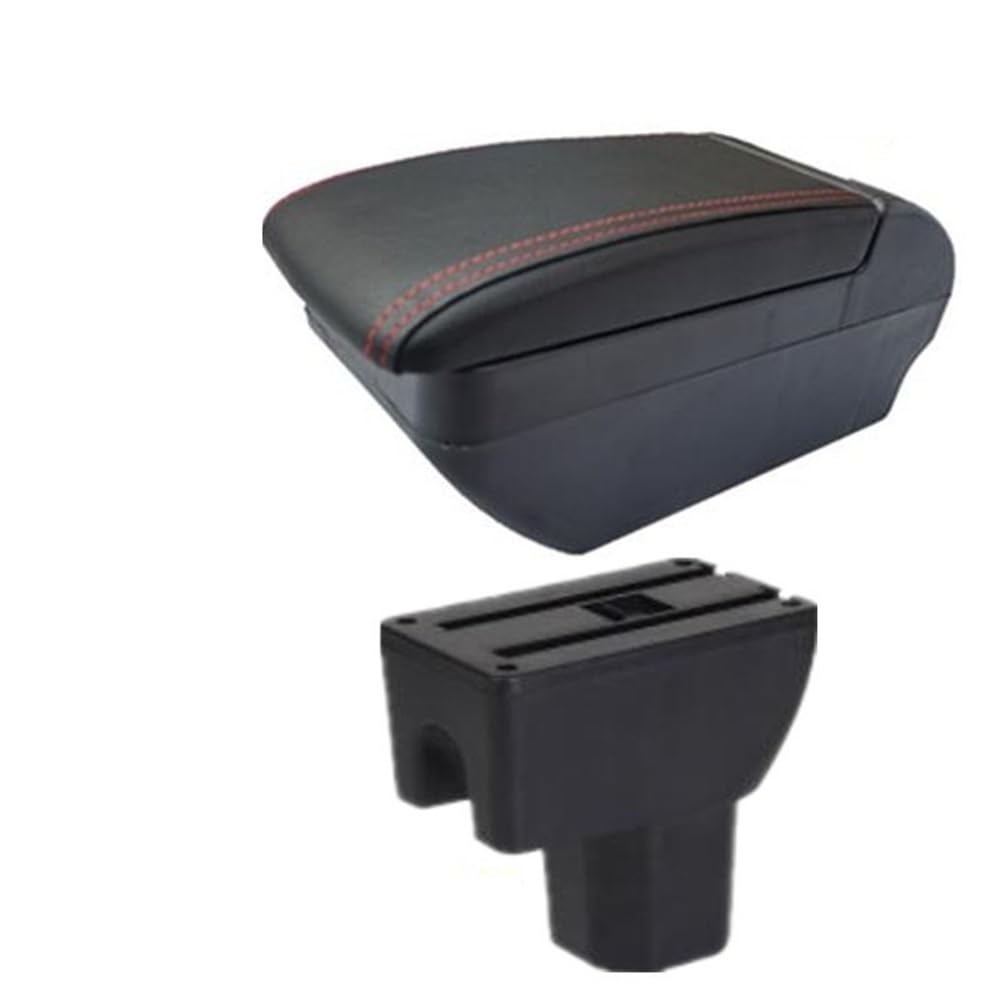 Doppelschicht Armlehne Für Suzuki Für Ignis Auto Armlehne Box Central Store Zubehör Innenraum Cup Holder Mittelkonsole Storage Box(F red line No USB) von Ylrng