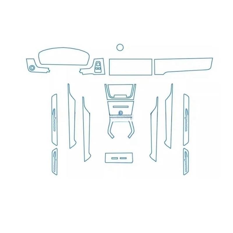Navigation Panzerglas Schutzfolie Für Cayenne 2024 2025 TPU Screen Protector Auto Navigation Instrument Auto Innen Zubehör(Style a) von Ylrng