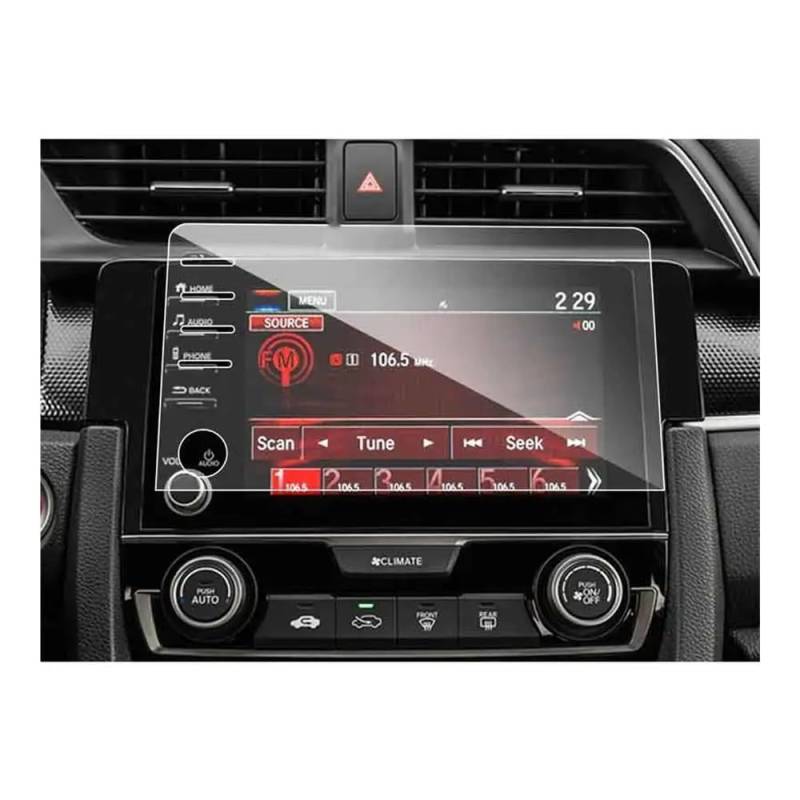 Navigation Panzerglas Schutzfolie Für Civic 10th 2019 2020 Gehärtetes Glass Screen Protector Auto GPS Navigation Center Display Bildschirm Auto Innen(Style B) von Ylrng