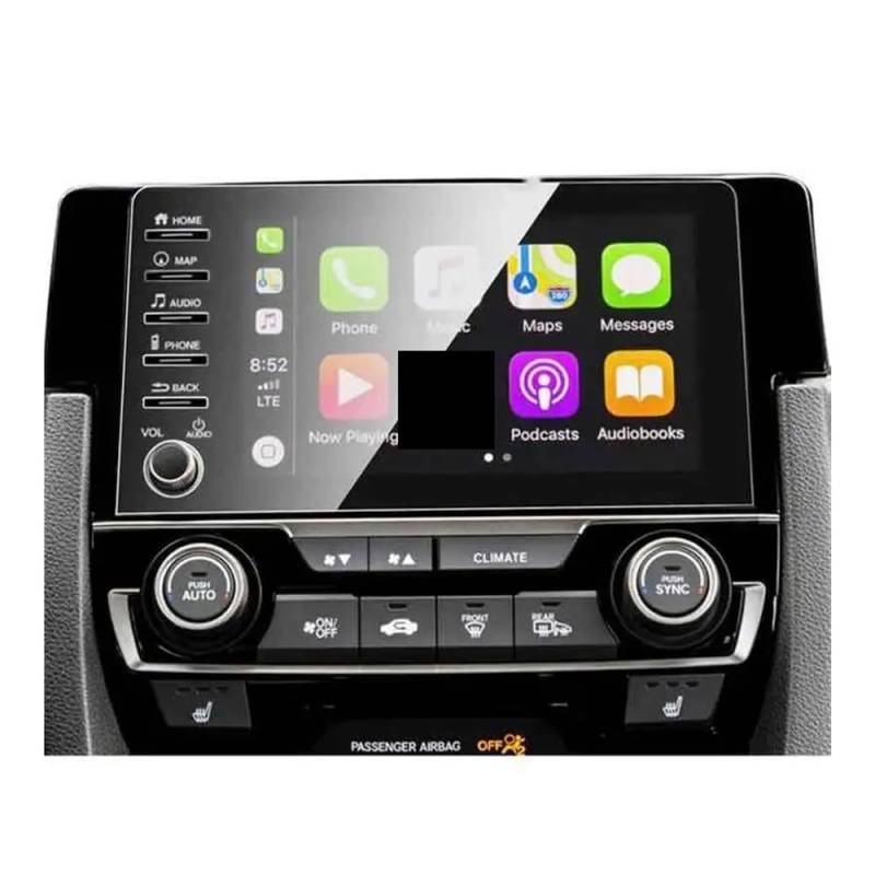 Navigation Panzerglas Schutzfolie Für Civic 10th 2019 2020 Gehärtetes Glass Screen Protector Auto GPS Navigation Center Display Bildschirm Auto Innen(Style a) von Ylrng