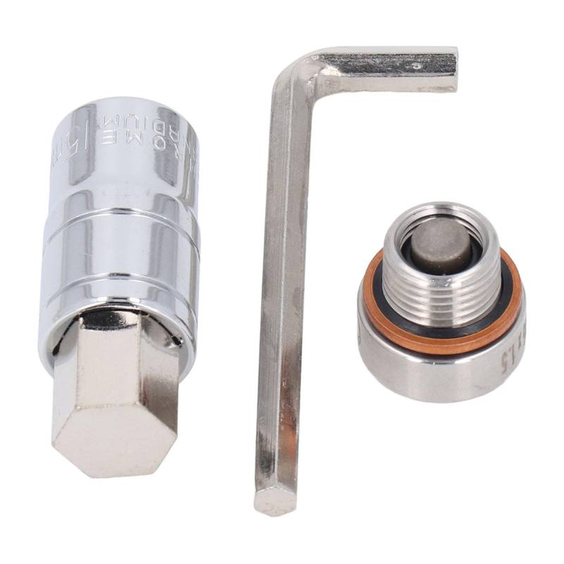 Ylwxzenith M16x1.5 Oil Pan Drain Plug 304 Stainless Steel Thread Repair Screw Kit for Wide Range of Vehicles with Extension Bit and Wrench Installation and von Ylwxzenith