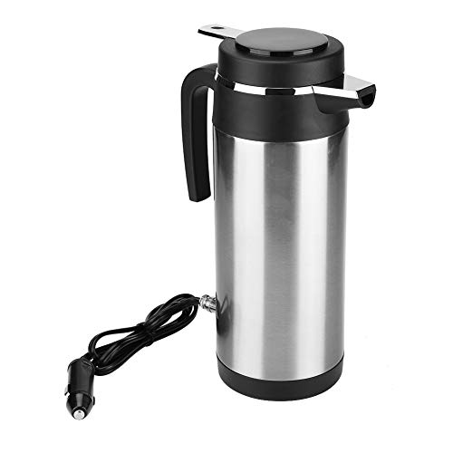 12V 1000ML Elektroautokessel ， Autokessel Wasserkocher Wasserflasche Große Kapazität Tee Kaffee Milch Auto Boiler kompatibel mit Campingboot(24V) von Ymiko