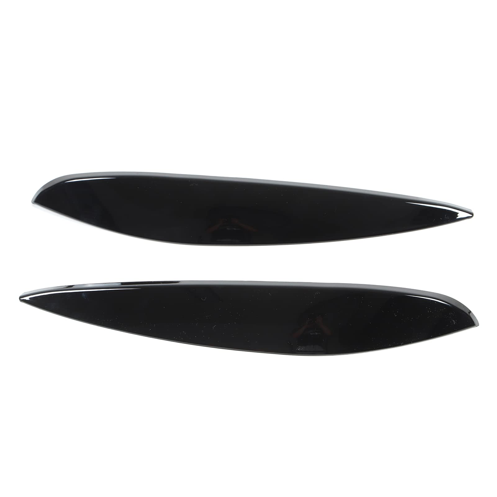 Ymiko 2 Stück Scheinwerfer-Augenbraue, Links-Rechts-ABS-Ersatz für Smart 453 Fortwo Forfour 2015-2020(Glänzend schwarz) von Ymiko