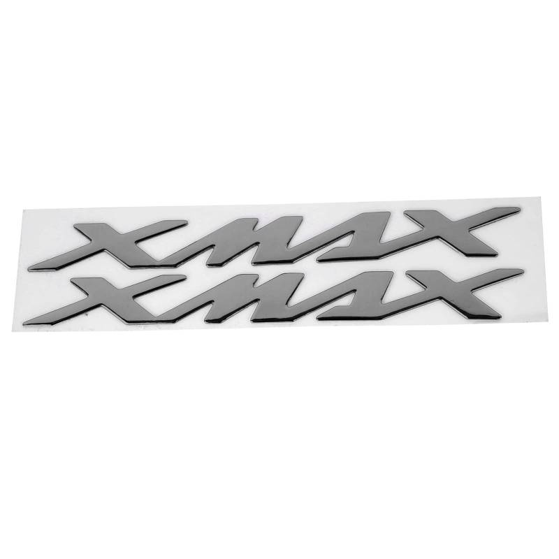 3D-Emblem-Aufkleber-Aufkleber Motorrad-Abzeichen Fahrzeugdekoration Paar Motorrad-Emblem-Aufkleber 3-dimensionale Aufkleber für X-MAX XMAX 125 250 400(Silber) von Ymiko