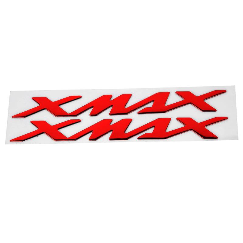 3D-Emblem-Aufkleber-Aufkleber Motorrad-Abzeichen Fahrzeugdekoration Paar Motorrad-Emblem-Aufkleber 3-dimensionale Aufkleber für X-MAX XMAX 125 250 400(rot) von Ymiko