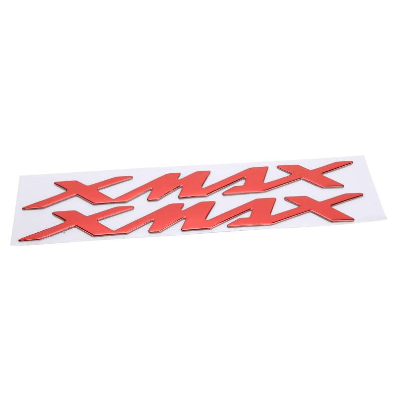 3D-Emblem-Aufkleber-Aufkleber Motorrad-Abzeichen Fahrzeugdekoration Paar Motorrad-Emblem-Aufkleber 3-dimensionale Aufkleber für X-MAX XMAX 125 250 400(rot) von Ymiko