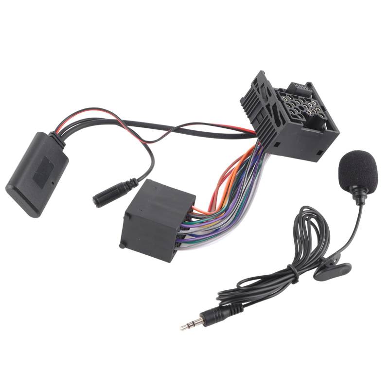 Auto Bluetooth Modul Empfänger, Auto 10 Pin Bluetooth Modul Adapter AUX in Kabel Ersatz für E46 320 325 323 328 330 M3 3-Serie mit Mikrofon von Ymiko