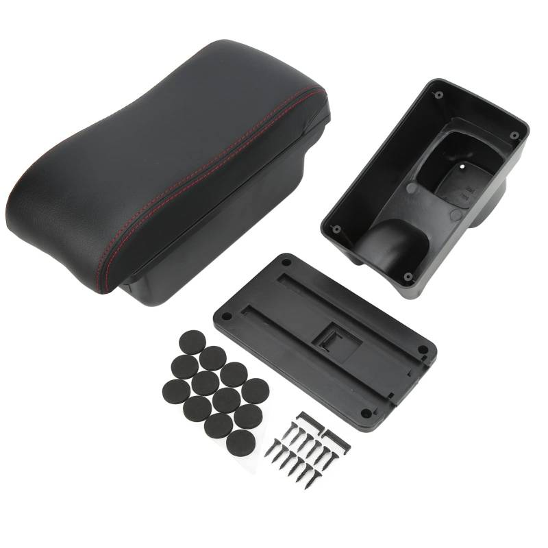 Auto-Mittelkonsolen-Armlehnenbox Ersatz für Swift 2005-2021, Autokonsolen-Armlehnenbox, Armlehnen-Aufbewahrung für Innenteile, Große Kapazität, Glatte Oberfläche, Schwarze Oberfläche von Ymiko