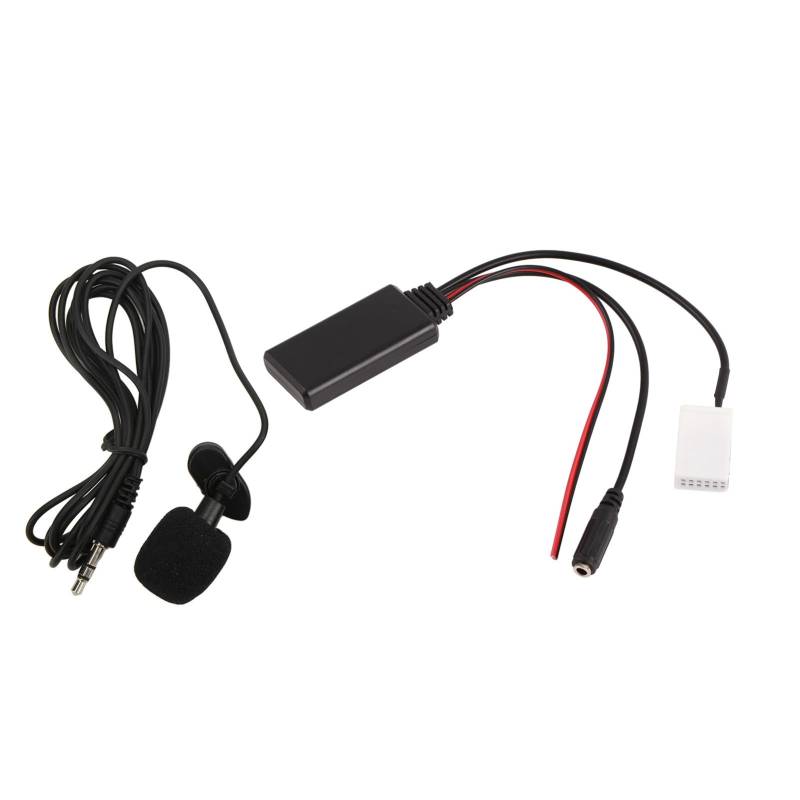 Bluetooth für Audio Kabel, 12Pin Autoradio RD4 Bluetooth Musik Aux für Audio Kabel Adapter Ersatz für C2 C3 C4 C5 C6 C8(Mit Mikrofon) von Ymiko