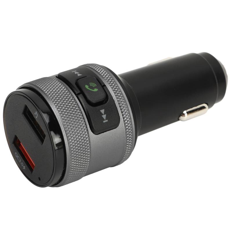 Ymiko aqxreight FM-Transmitter, Schnell Aufladbarer CVC-Rauschunterdrückungs-Automusik-Player mit USB Typ A, Schwarz von Ymiko