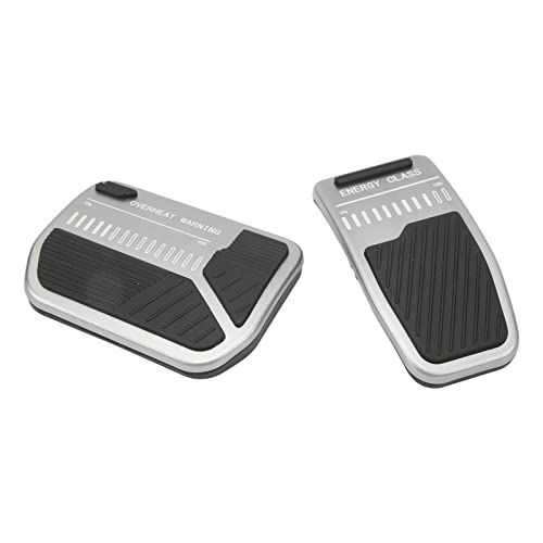 Gaspedal-Pads Ersatz für Tesla Model 3 Y, Gasbremspedal-Anti-Rutsch-Pedalabdeckungs-Set Aluminiumlegierung (Grau) von Ymiko