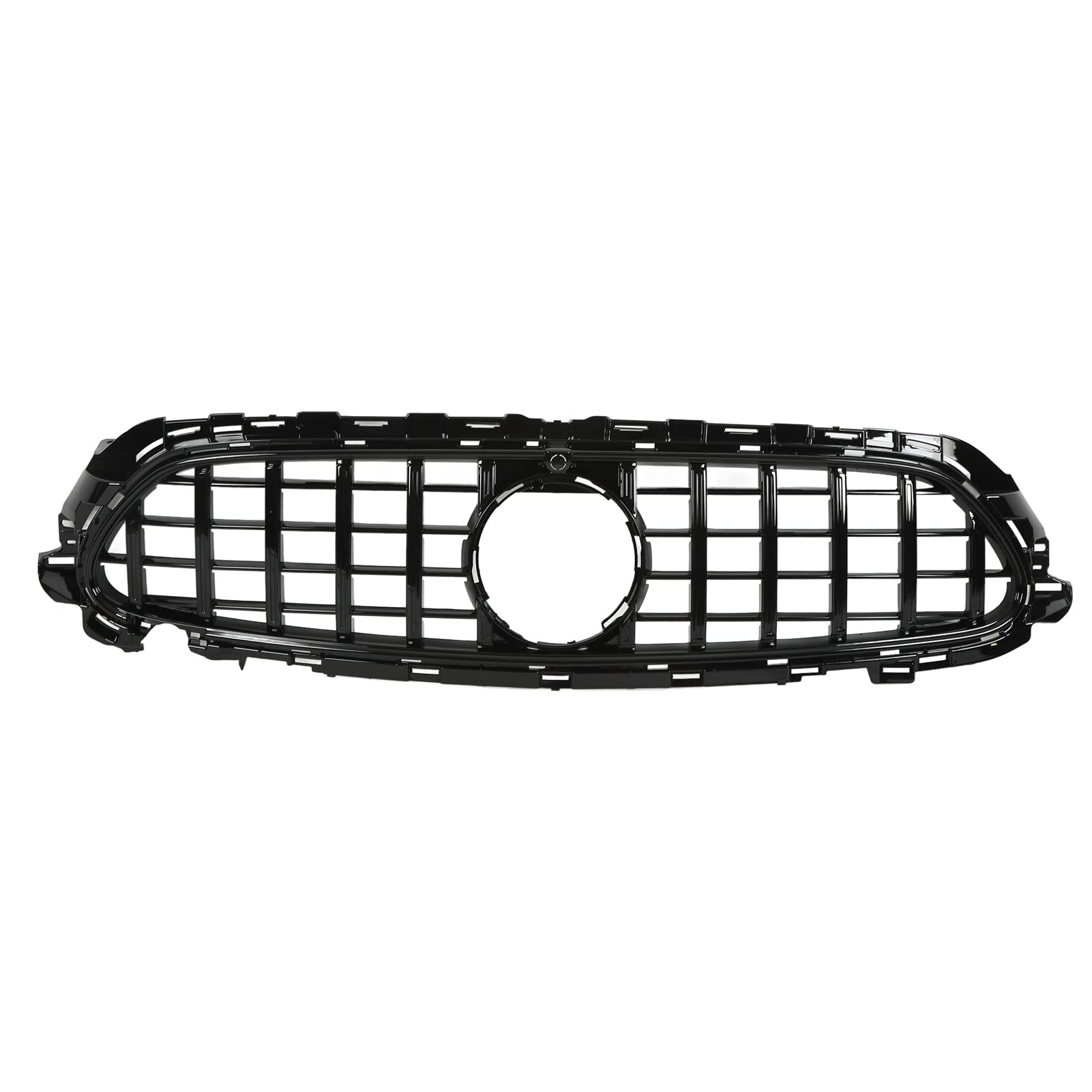 Grill Frontstoßstange für Panamericana GT Style Grille mit Kameralöchern Kompatibel für Mercedes Benz E‑Klasse W213 C238 S213 Facelift 2021+(voll schwarz) von Ymiko