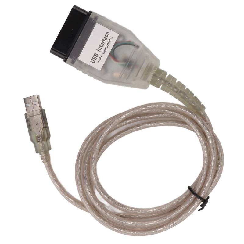 K+DCAN für OBD2 USB Kabel, K+DCAN für OBD2 Scanning Diagnostic Tool USB Schnittstelle mit CD Ersatz für 3er E46 E83 E90 von Ymiko