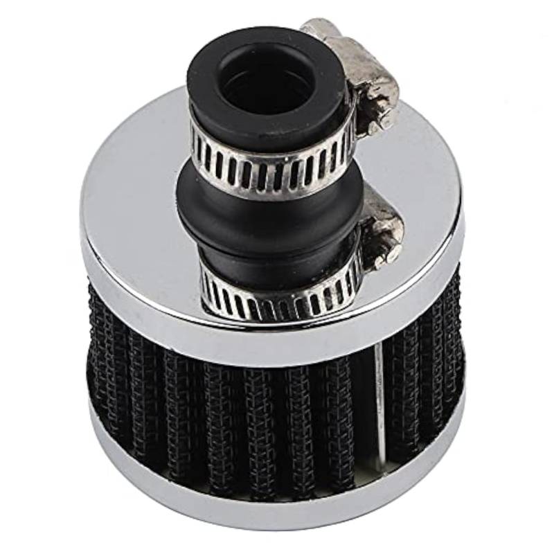 Unifür Versal 13mm 0,5 Zoll Luftfilter Kaltlufteinlassfiltersatz Kurbelgehäuseentlüftungsdeckel Entlüftung Auto Mini Öl Lufteinlassfilterreiniger(Silber-) von Ymiko