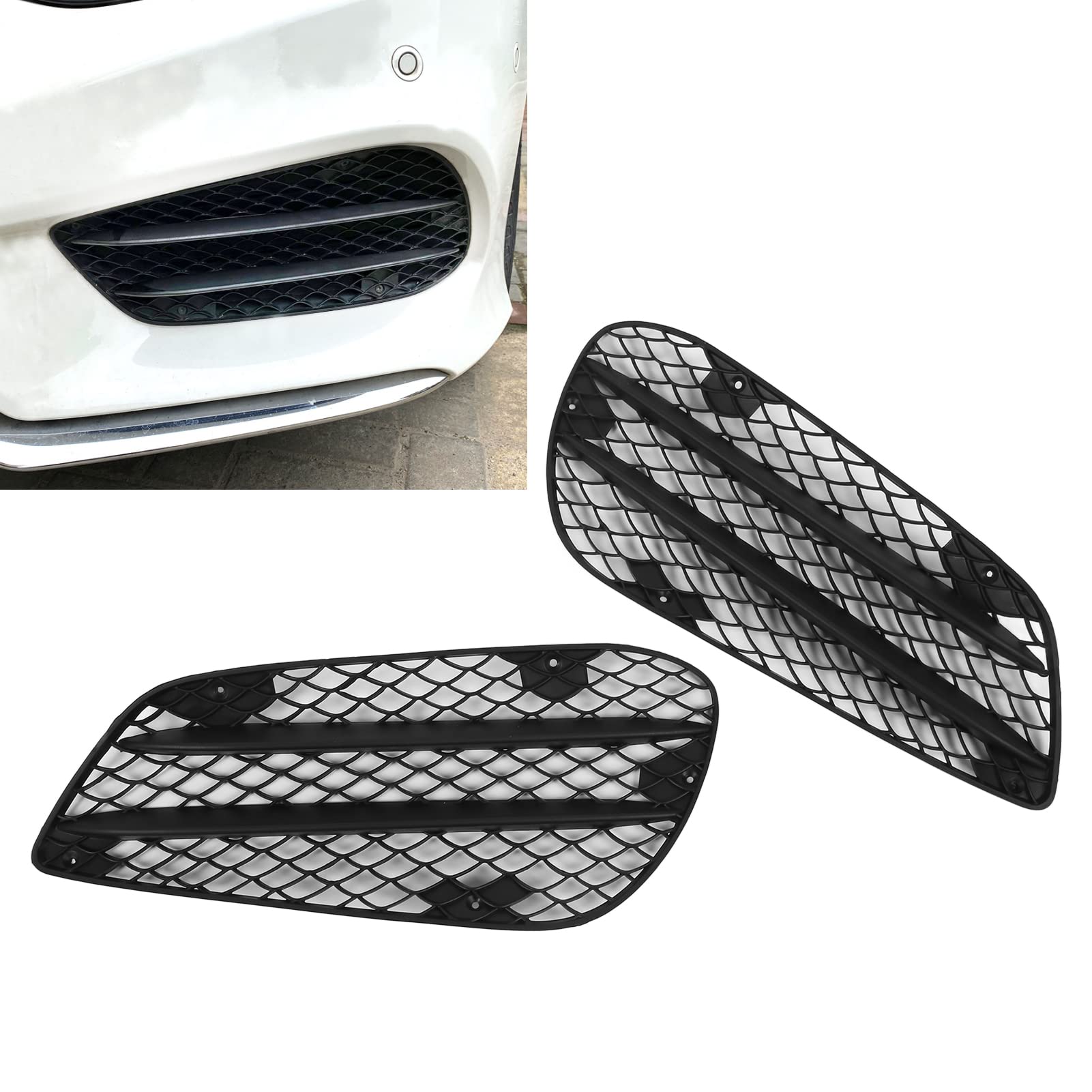 1 Paar Links Rechts Schwarz Frontstoßstange Auto Nebelscheinwerfer Abdeckung Lüftungsgitter Nebelscheinwerfergitter Ersatz für -Benz E-Klasse W212 AMG-Line 2013-2015 1 Paar Links Rechts Schwarz Frontstoßstange Auto Nebelscheinwerfer Abdeckung Lüftungsgitter Nebelscheinwerfergitter Ersatz für -Benz E-Klasse W212 AMG-Line 2013-2015 von Ymiko