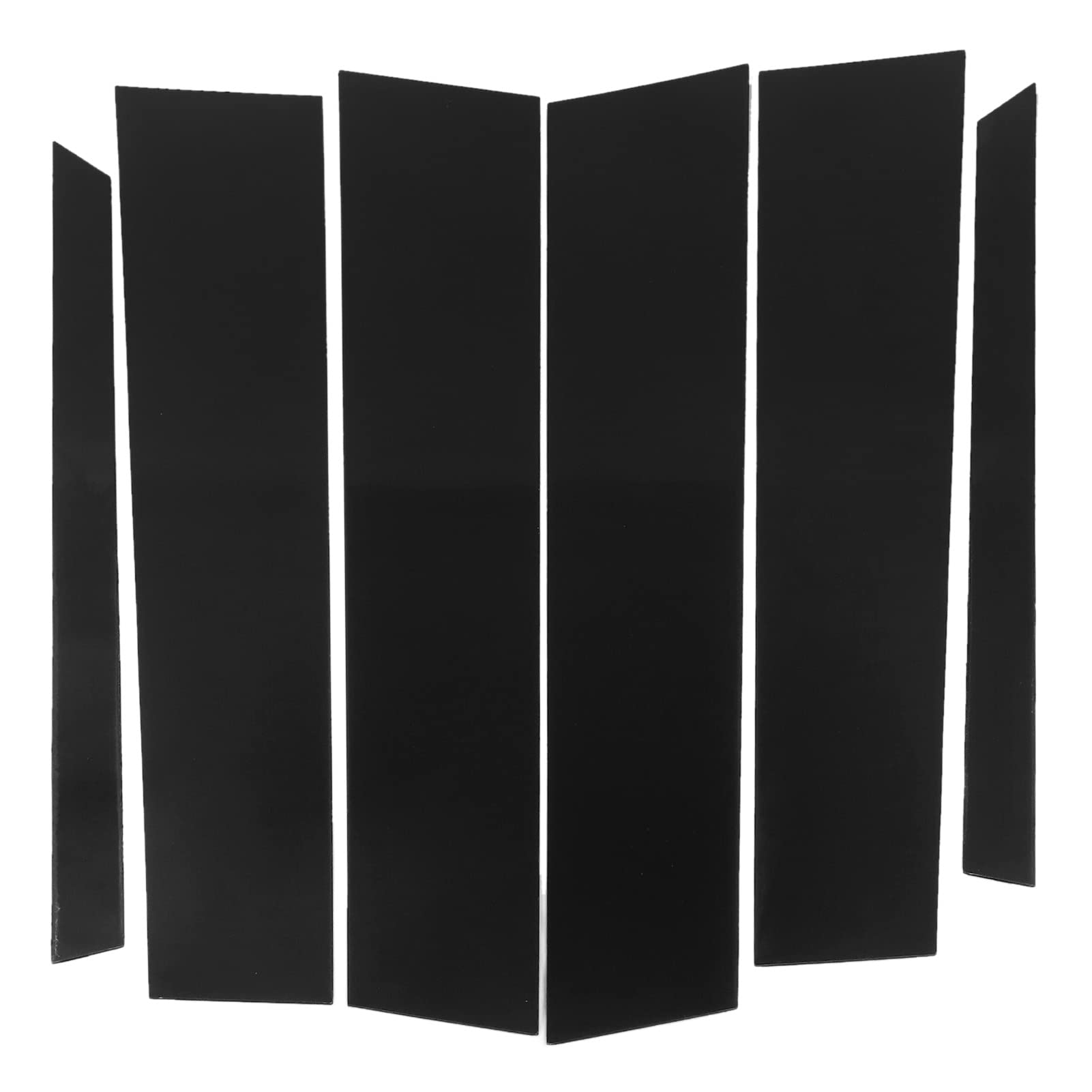 Ymiko 6-teiliges Schwarzes Fenstersäulen-Pfosten-Türverkleidungs-Set für Klavierabdeckung, Ersatz für MClass 2006-2011 W164, 4D-Stil PC Glänzend von Ymiko