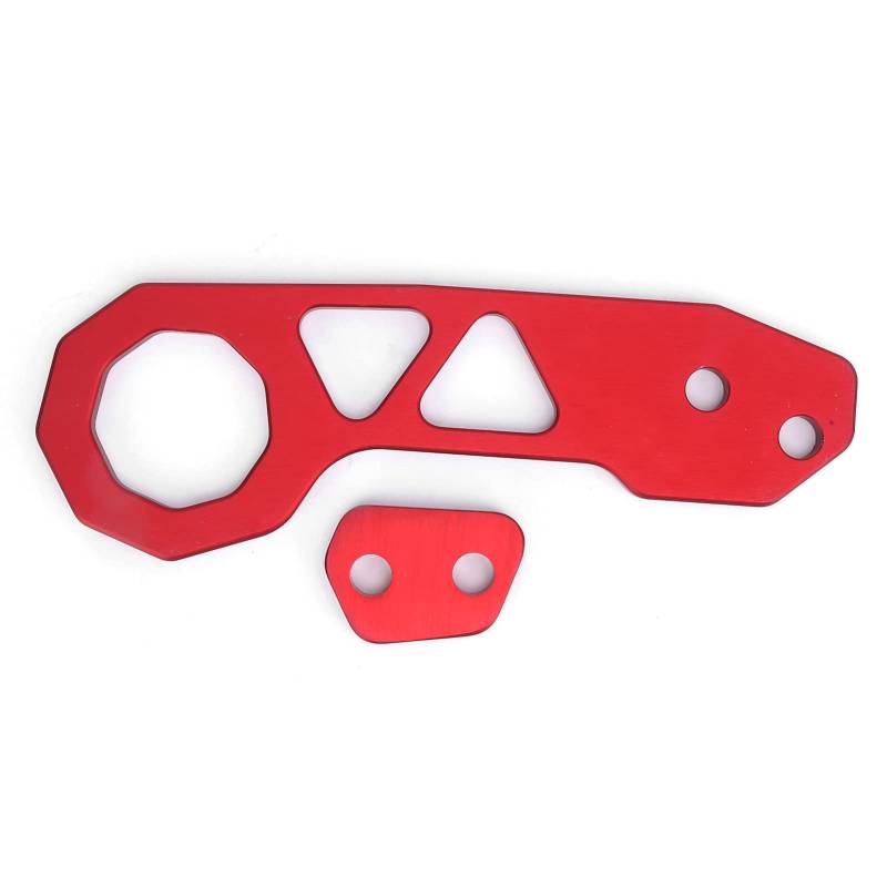 Ymiko Abschlepphaken Hinten Abschlepphaken Hinten Rot Aluminiumlegierung für Autoanhänger Ring Road Rescue Racing von Ymiko