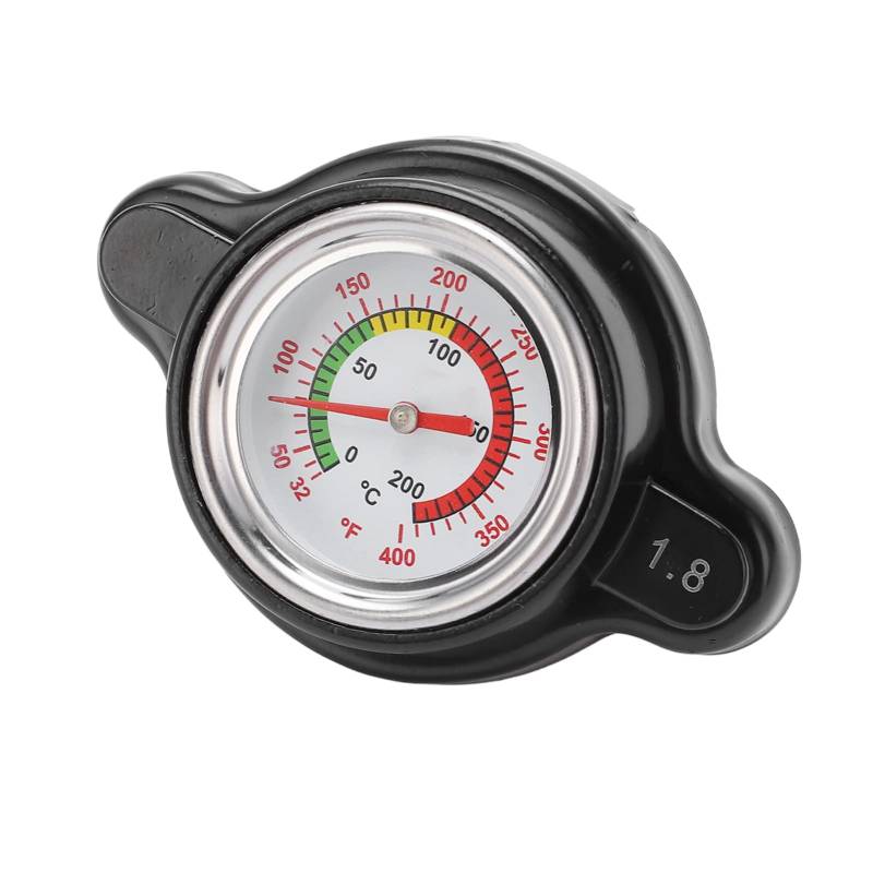 Ymiko Hochdruck-Kühlerdeckel Ersatz für CR250R, Kühlerthermometer-Messkappe mit Temperaturanzeige 1,8 Bar 1638630001 Hohe Genauigkeit von Ymiko