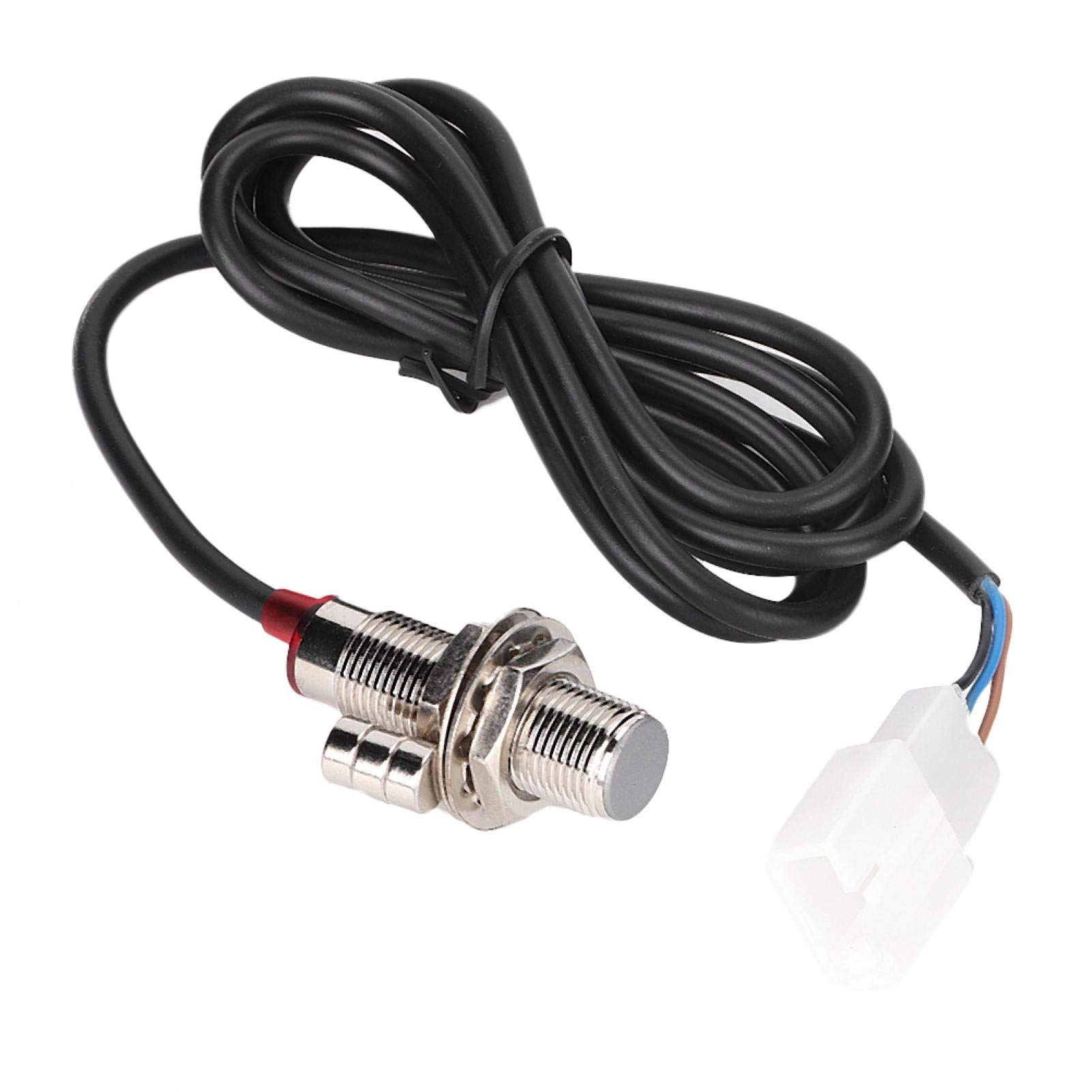 Ymiko Motorradsensorkabel Kabel für digitalen Kilometerzähler Tachometer Drehzahlmesser Kilometerzählersensorkabel mit 3 Magneten von Ymiko