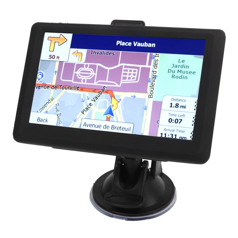 Ymiko Universal Car Navigator 5-Zoll-Touchscreen GPS-Navigation DDR256M 8G MP3 FM Europa-Karte GPS-Navigationsgerät mit Hoher Auflösung für LKW-Bus von Ymiko