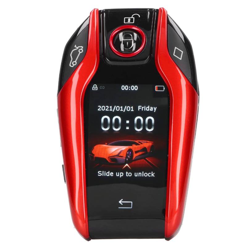 Ymiko Unifür Versal TK800+ LCD Touchscreen Smart Key, Remote Keyless Entry FüR Alle Start Stop Engine Tasten (Rot) von Ymiko