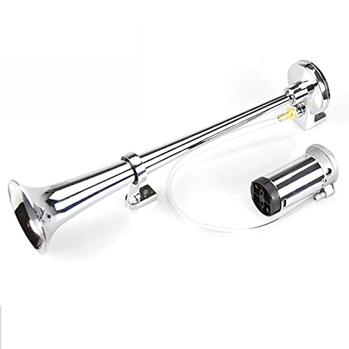 Auto Hupe,Motorrad Hupe 17 Zoll 15. 0DB Lauter Auto-Lufthorn 1 2V 24V 180. HERTZ Single Trompete Compressor für LKWs Autos Automobile(12V) von Ymnilian