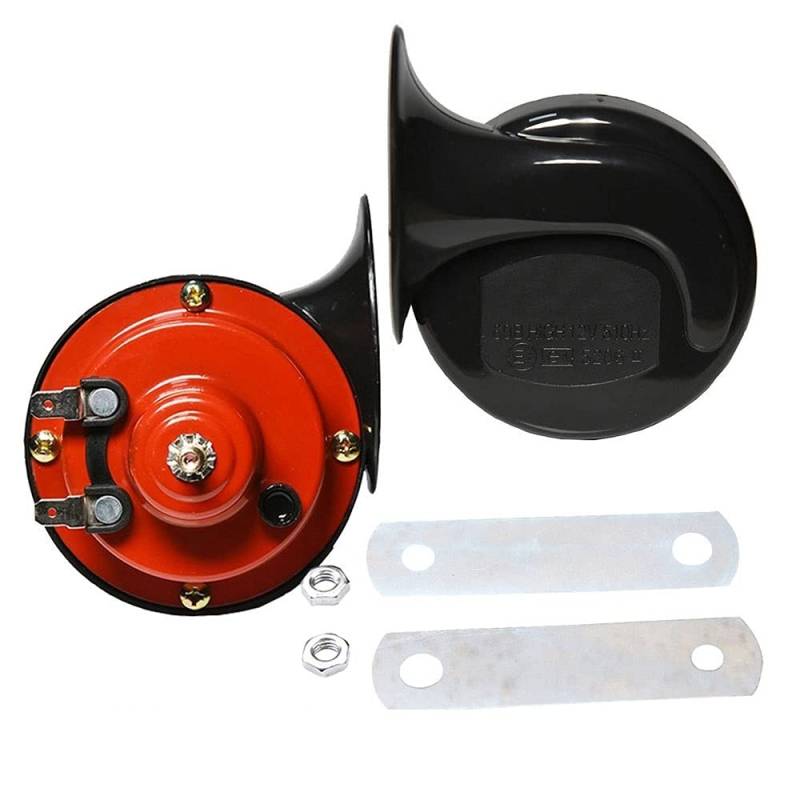Auto Hupe,Motorrad Hupe 2 stücke 12 v lufthorn für auto elektrische lufthorn marine boot laute alarm kit boot motorrad dual-tone auto horn laute signal von Ymnilian